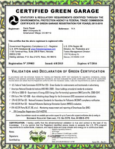 Certified Green Garage | Davis Repair